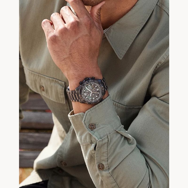 Promaster Navihawk A T Green Dial Stainless Steel Bracelet AT8227 56X CITIZEN